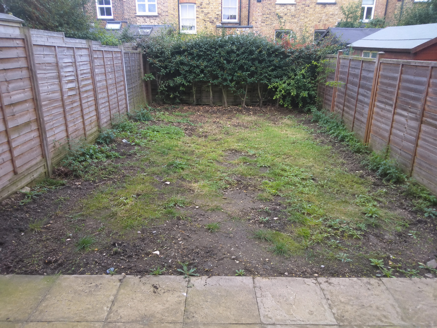 Before — Twickenham — new lawn turf install