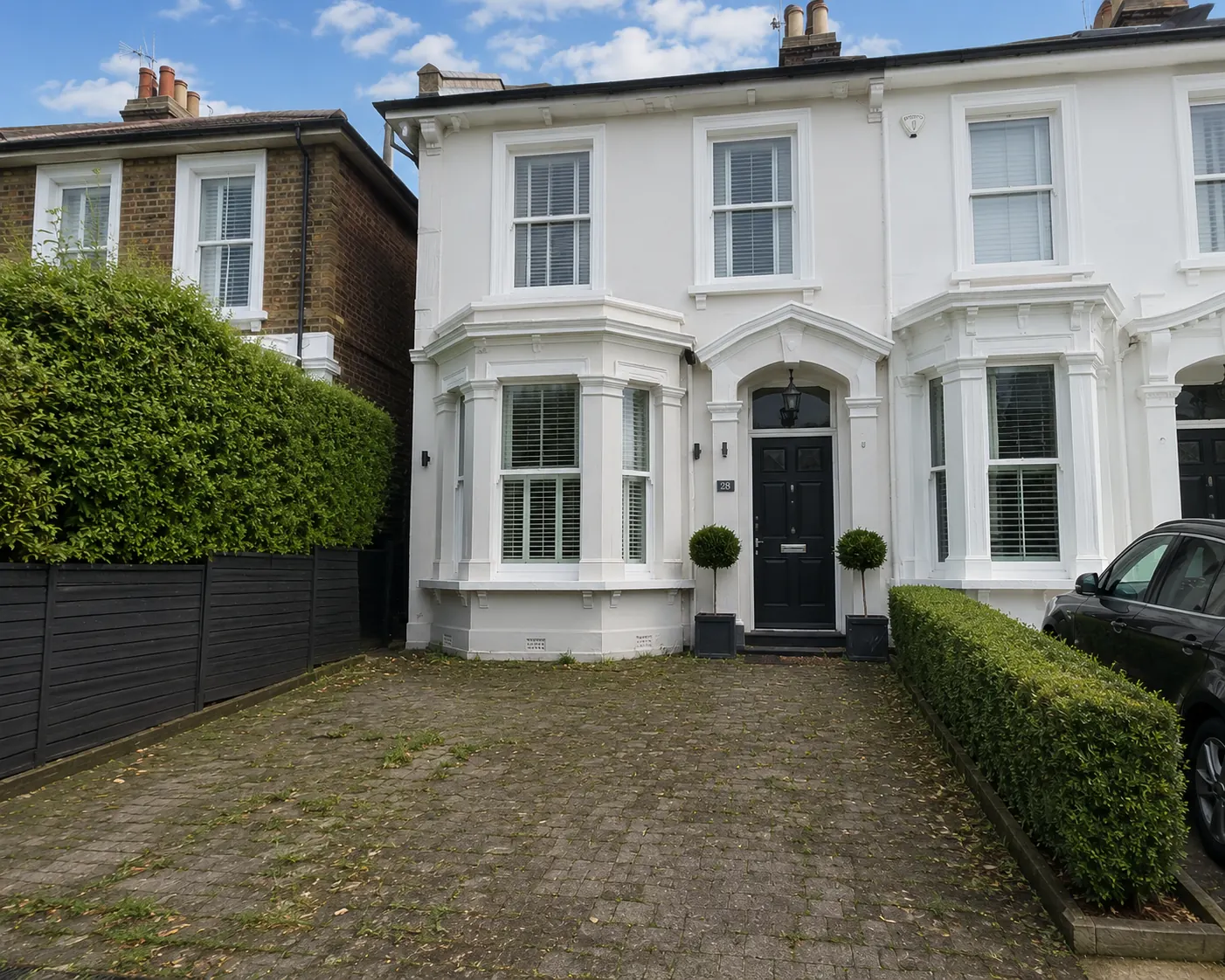 Before — Teddington — patterned driveway