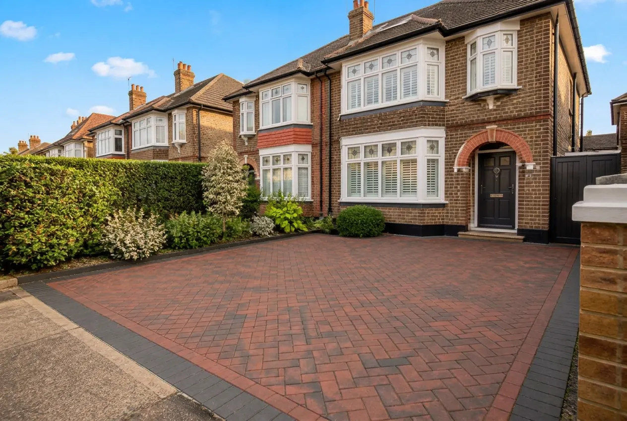 After — Twickenham — herringbone driveway