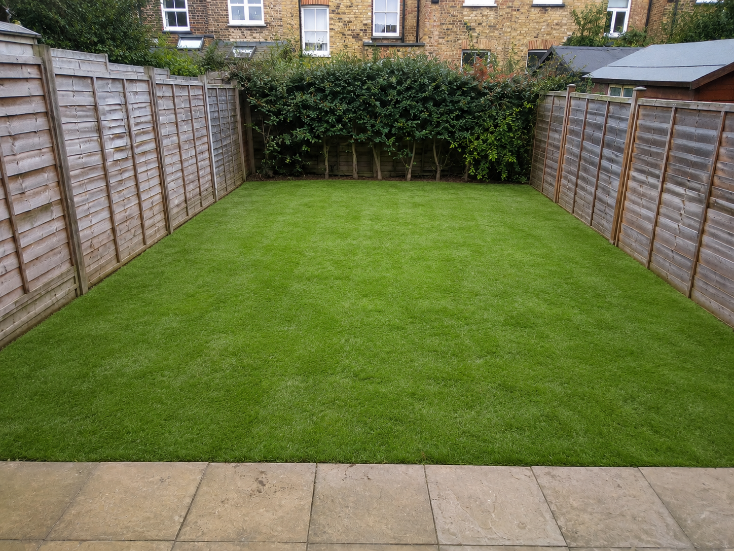 After — Twickenham — new lawn turf install